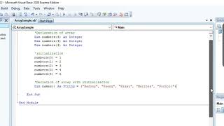 Vb.net Array Sample Tutorial in Console Application