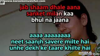 Jab Deep Jale Aana Video Karaoke With Lyrics