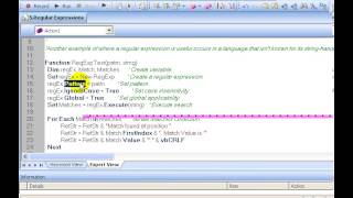 Regular Expressions in vbscript