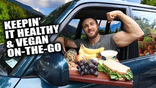 WHAT I EAT ON THE ROAD | EASY SNACKS & MEALS 🌯🍌🥪🥙🥒