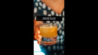 How to make a side car cocktail with honey simple syrup #cocktails #drink #drinks #shorts