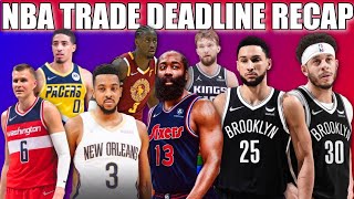 NBA TRADE DEADLINE REACTIONS | BEN SIMMONS, JAMES HARDEN, Kristaps Porzingis, CJ McCollum + MORE