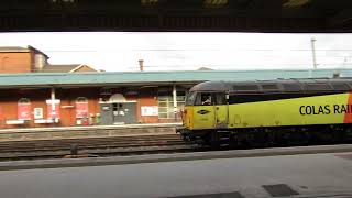 Colas Rail 56090 on DF at  Doncaster Rail Station 13Jul2024