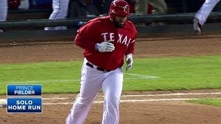 CWS@TEX: Fielder launches mammoth shot to right field