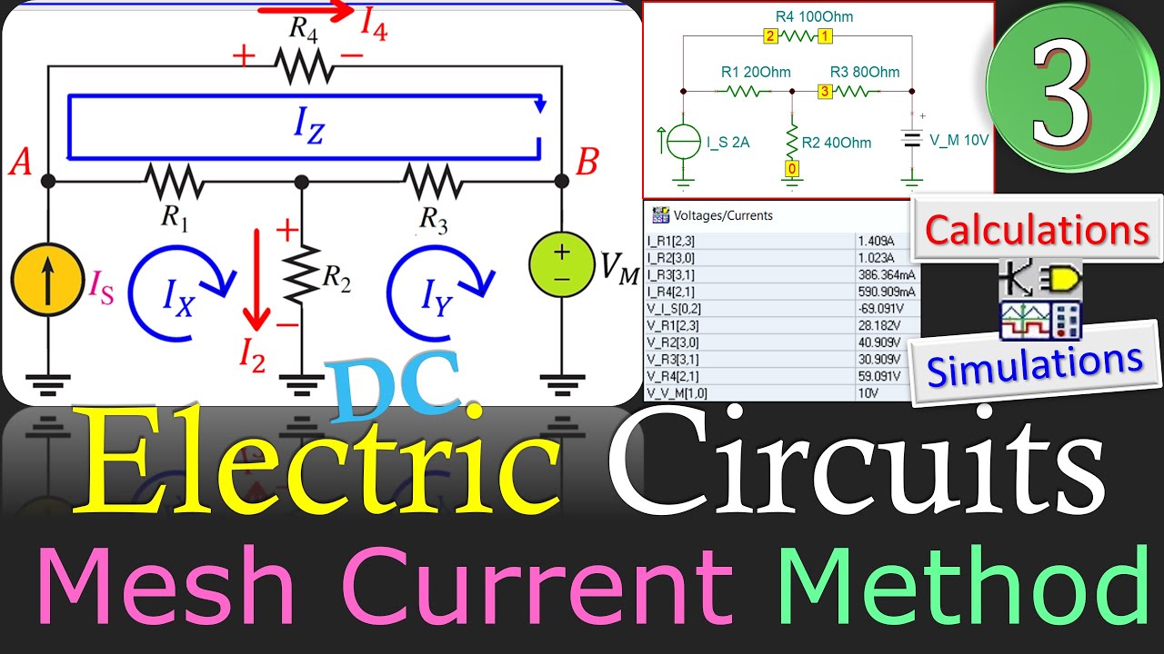 Dc Electric Circuits рџњџ Mesh Current Method Current Voltage Source рџњџ