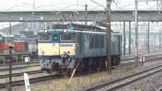 JR貨物 EF64-1041 3088レ単機牽引？で到着後 愛知機関区内へ機回し 警笛