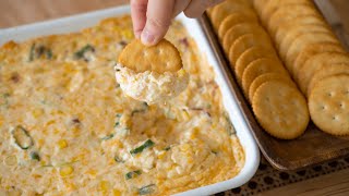 Corn cheese dip recipe with 3 kinds of cheese