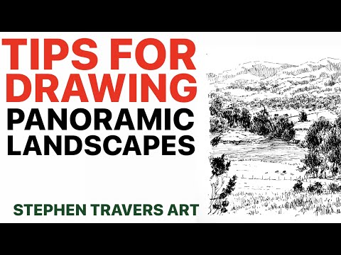 How do you draw depth in landscape?
