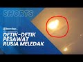 Detik-detik Pesawat Tempur Rusia Su-25 Meledak saat Ditembak Militer Ukraina