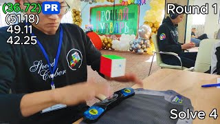 Official 44.74 PR Average and 36.72 PR single on the first solve (4x4) | Uzbekistan Nationals 2024