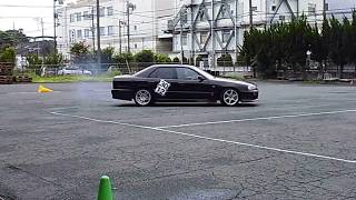 2017.7.30　レジスタンス　ジムカーナ練習会PM　ER34改スカイライン　NISSAN SKYLINE GYMKHANA IN HIRATSUKA VEGETABLE MARKET