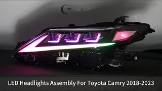 Archaic new full led headlights for toyota camry 8th gen 2018-2023,RGB function