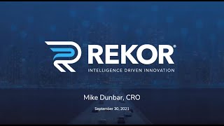 Rekor Systems:  5 minute Pitch at Emerging Tech and Diverse Small Business Showcase