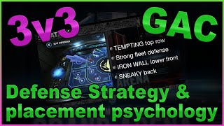 GAC 3v3 Defense Strategy TWO -- Strategy, Psychology \u0026 Teams -- SWGOH