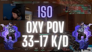 Cloud9 OXY POV Iso on Sunset 33-17 K/D (VALORANT Pro POV)