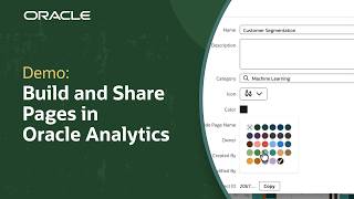 How to Create and Share Pages in Oracle Analytics Cloud