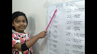 Bangla Numbers 1 to 20 | এক দুই তিন | ek dui tin | 1 to 20 spelling in Bangla | ১ - ২০ পর্যন্ত কথায়