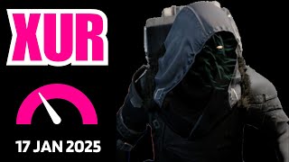 Where is XUR Today Destiny 1 D1 XUR Location and Official Inventory and Loot 17 Jan 2025, Jan/17/25