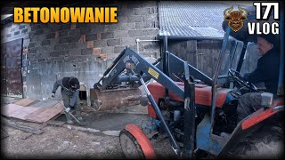 Wracamy do betonowania i robimy posadzkę pod wiatą | Vlog #171