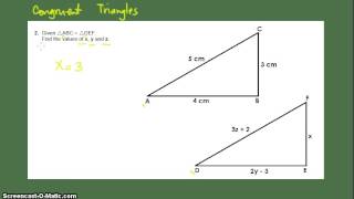 Problems Involving Congruent Triangles