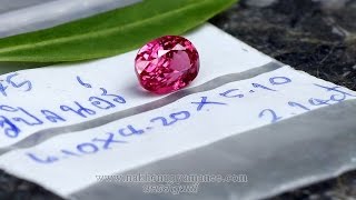 พลอย พิงค์ สปิเนล Pink Spinel 2.14 Ct. กะรัต 6.1x8.2x5.1mm.