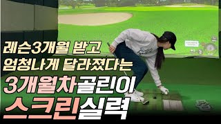 [Golf]골프 레슨 3개월로 스크린골프 어느정도?