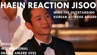 Jung Haein React to Jisoo Winning Outstanding Korean Actress at Seoul International Drama Award 2022