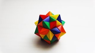 Como hacer un icosaedro estrellado de origami ! / Origami Modular 2020 ( Dificultad ★★★☆☆)