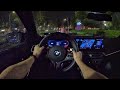 2023 BMW M3 Competition xDrive POV Rainy Night Drive (3D Audio)(ASMR)