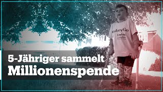 5-Jähriger sammelt Millionenspende