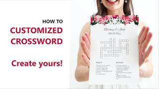 Create Your Custom Crossword Puzzle in Minutes 🧩 | For Wedding, Birthday, Anniversary, and more.
