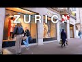 Zurich Switzerland 4K | A Relaxing Walking Tour of the City🇨🇭