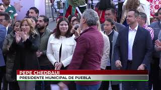 #Canal13Puebla 🌟🤴🏾 Así se vivió la partida de Rosca Monumental desde el Zócalo de Puebla.