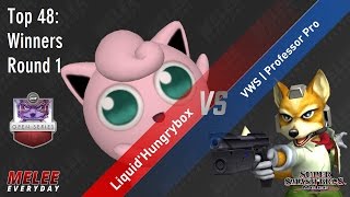 UGC Smash Open - Liquid ' Hungrybox (Jigglypuff) vs. VWS | Professor Pro (Fox) - SSBM - Top 48, WR1