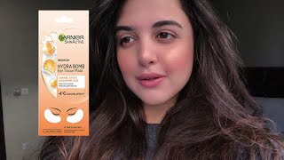 HYDRA BOMB | GARNIER | EYE TISSUE MASK | Laiba Khan