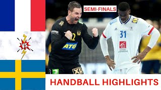 handball highlights France vs Sweden Semi Finals Men's EHF EURO 2022