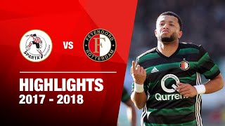 7 goals, 6 doelpuntenmakers | Highlights Sparta Rotterdam - Feyenoord | Eredivisie 2017-2018
