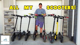 Scooter Check! Looking At All My Electric Scooters + Garage Tour