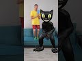 Prank over Giant Cartoon Cat #shorts