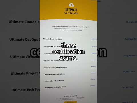 FREE certification guides for popular IT certificates #shorts