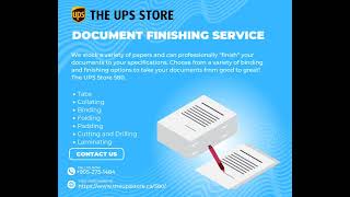 Document Finishing Service by Ups Store 580