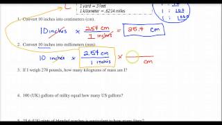 Lecture 1.2 - 2 step unit conversions