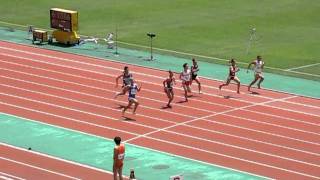 ２０１１年７月１６日熊本県国体予選『少年男子Ｂ１００m』予選１組