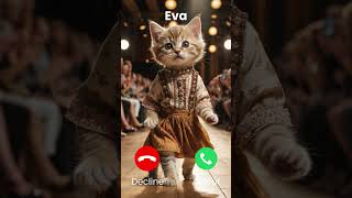 Eva is calling.. #cat #ringtone #ai #billi #fashion