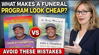 What Makes A Funeral Program Look Cheap - Avoid These Mistakes!