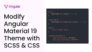 Modify Angular Material 19 Theme with SCSS & CSS | #angular #angularmaterial #angular19