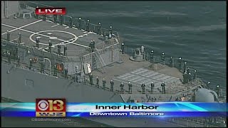 Fleet Week: U.S. Navy Ship Sails Into the Inner Harbor