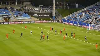 James Pantemis of CF Montreal (Impact) stops Forge FC's David Choinière in quarter-finals 5/25/22