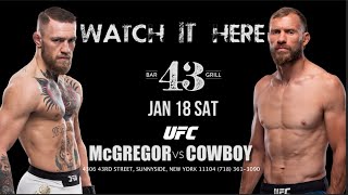 💪🏻UFC Bar Watch Party | McGREGOR vs COWBOY UFC 246 | BAR 43 NY