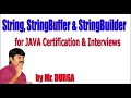 String, StringBuffer & StringBuilder for JAVA Certification & Interviews by Durga Sir